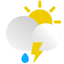 Cloud,Day,Light bolt,Rain,Sun,Thunderstorm,Weather
